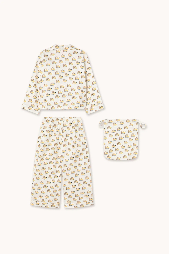 Detské bavlnené pyžamo Tinycottons DOGS SET AW25.348 biela AW25