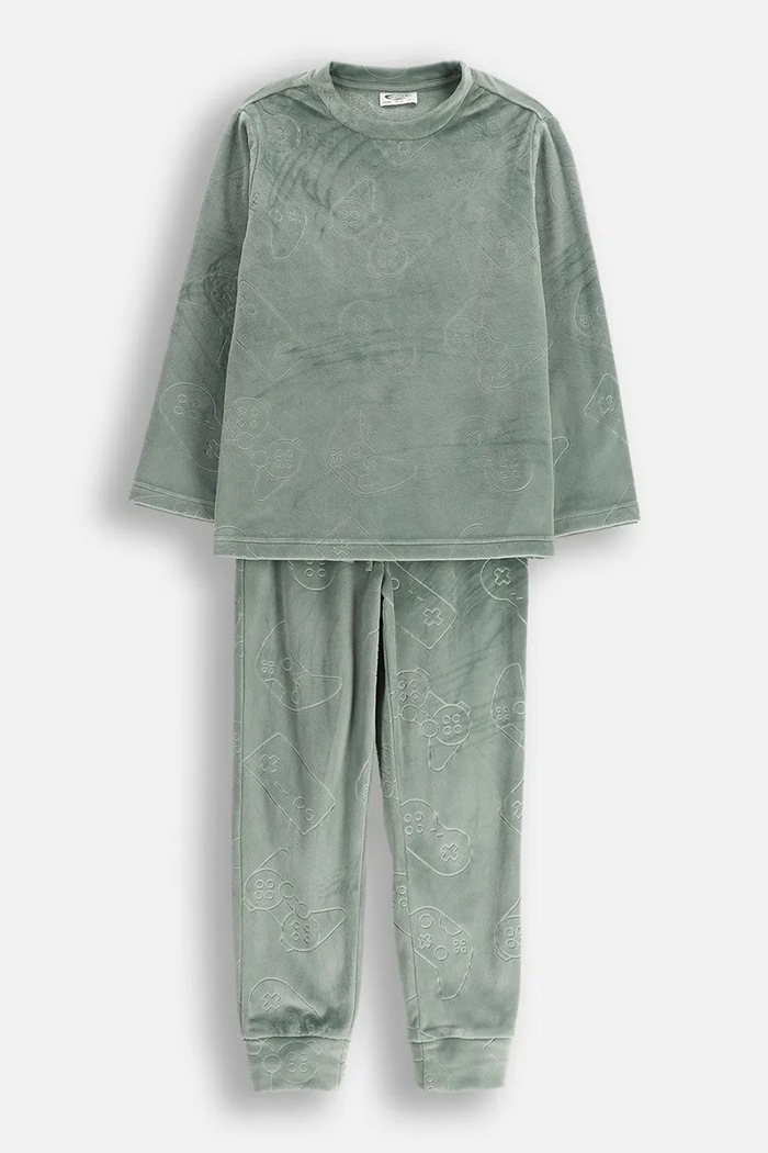 Coccodrillo pijama copii set verde ZC5448118PJS