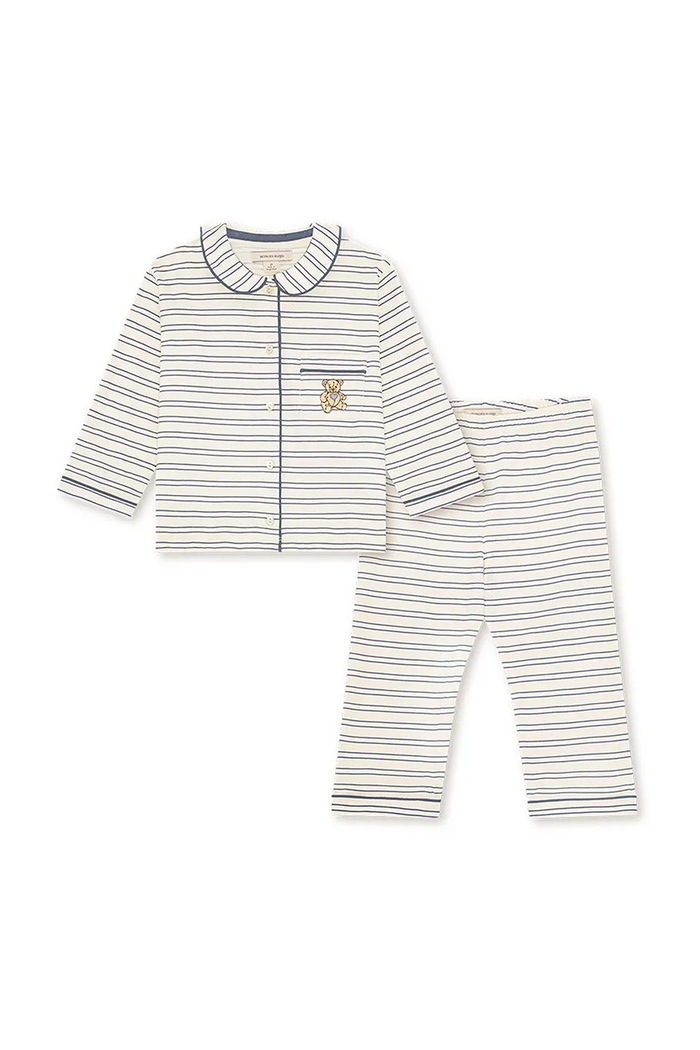 Konges Sløjd pijamale de bumbac pentru copii PIO SET GOTS KS104401.9BYA bej AW25