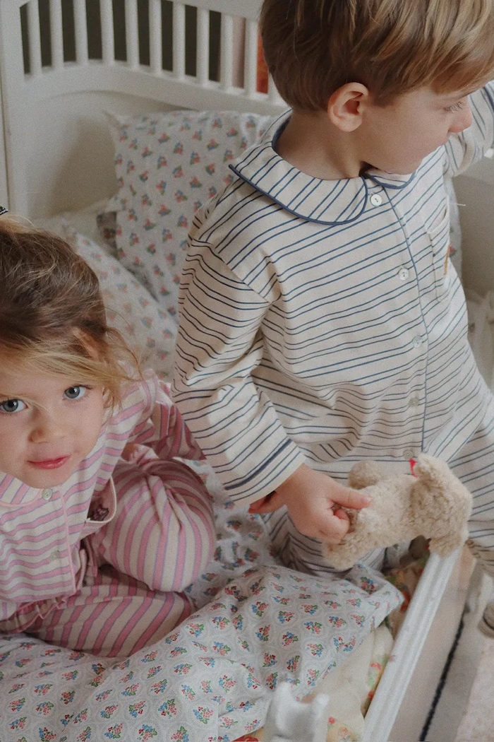 Konges Sløjd pijamale de bumbac pentru copii PIO SET GOTS bej KS104401.9BYA