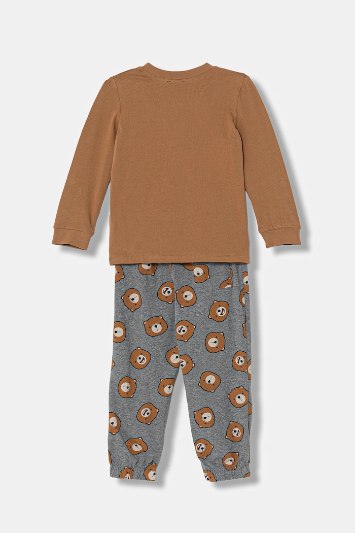 United Colors of Benetton piżama dziecięca 2-pack 3DKE0P09G.G.Seasonal brązowy AW25