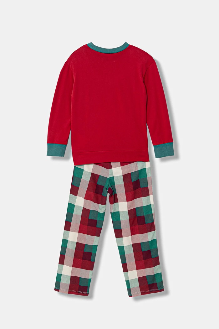 Dječja pamučna pidžama United Colors of Benetton 3P050P09K.G.Seasonal crvena AW25