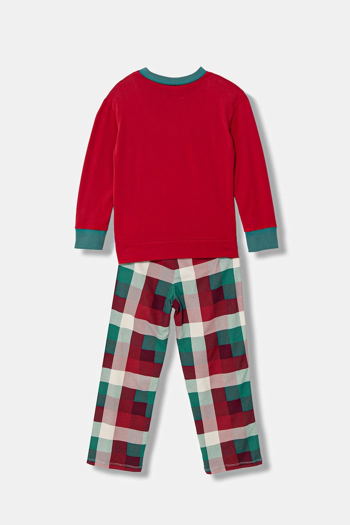 Dječja pamučna pidžama United Colors of Benetton 3P050P09K.G.Seasonal crvena AW25