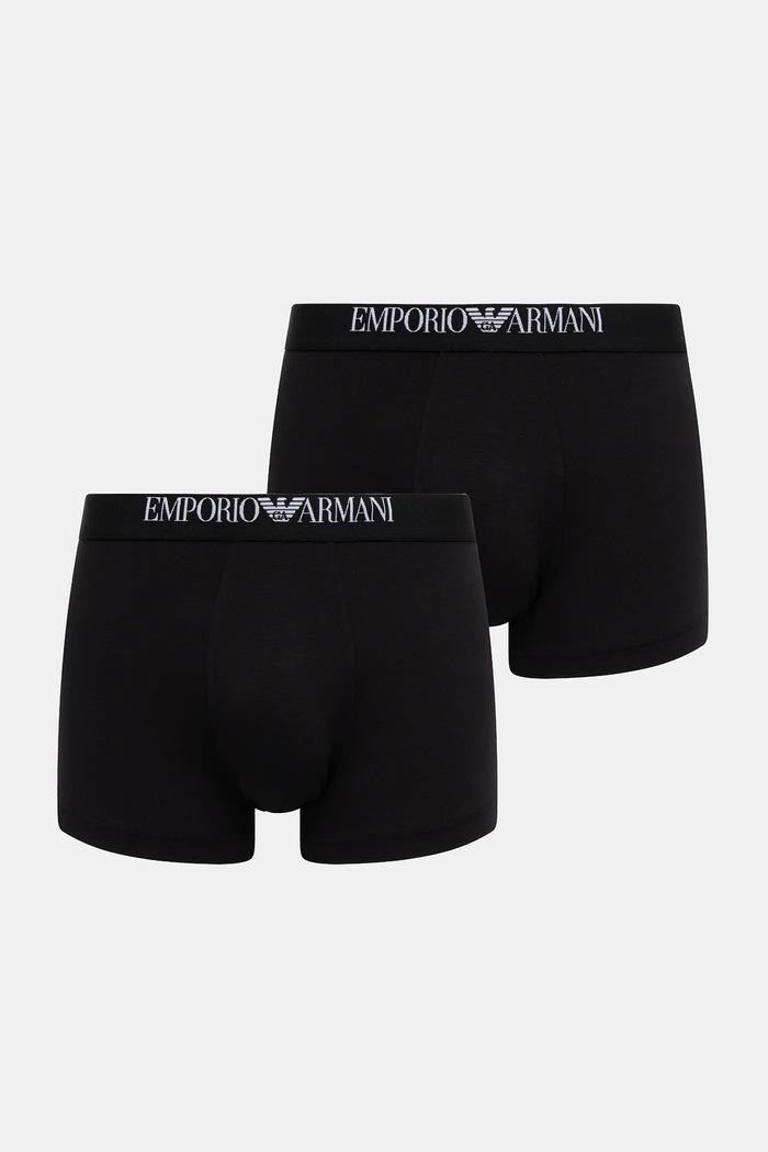 Boxerky Emporio Armani Underwear 2-pak pletenina čierna EM000253.AF14134