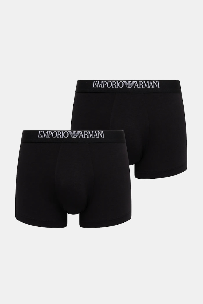Boxerky Emporio Armani Underwear 2-pak pletenina čierna EM000253.AF14134
