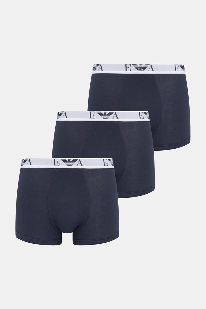 Boxerky Emporio Armani Underwear 3-pak pletenina tmavomodrá EM000259.AF14131