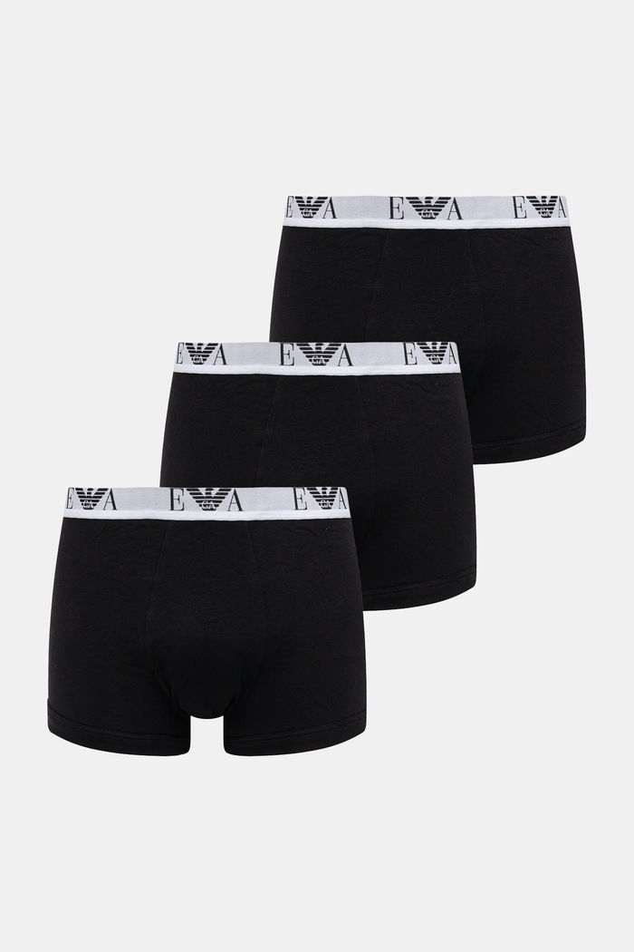 Boxerky Emporio Armani Underwear 3-pak pletenina čierna EM000259.AF14131