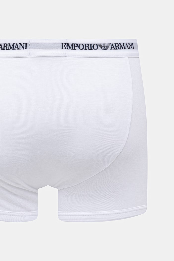 Emporio Armani Underwear boxeri bărbați cu bumbac pachet de 3 EM000259.AF14132 alb