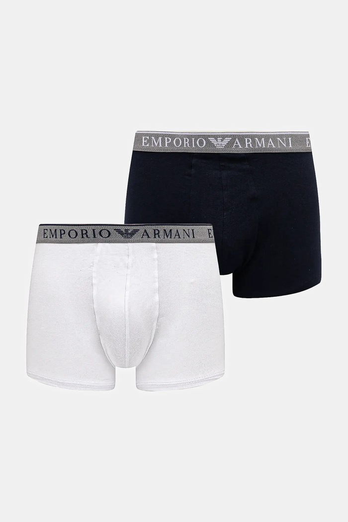 Boxerky Emporio Armani Underwear 2-pak pletenina tmavomodrá EM000255.AF10776
