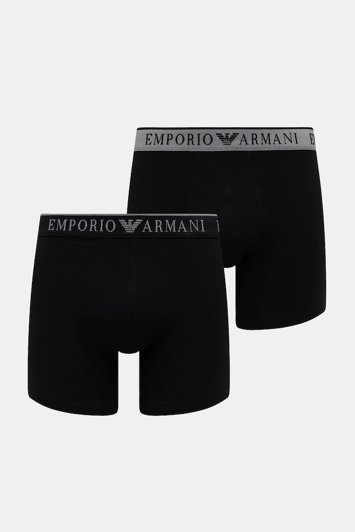 Emporio Armani Underwear bokserki 2-pack dzianina czarny EM000255.AF10776