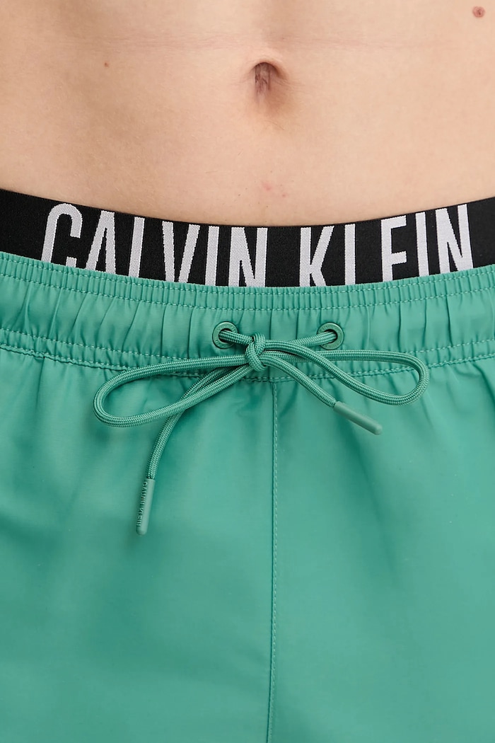 Plavkové šortky Calvin Klein zelená LV00N61093