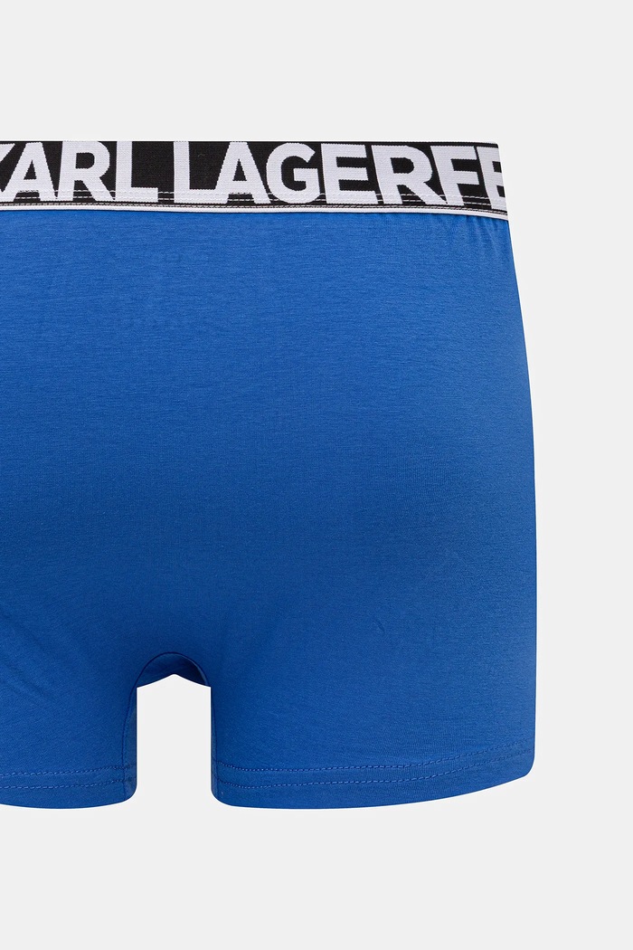 Karl Lagerfeld boksarice moške bombažne z elastanom paket 3 kosov A3M47010 modra
