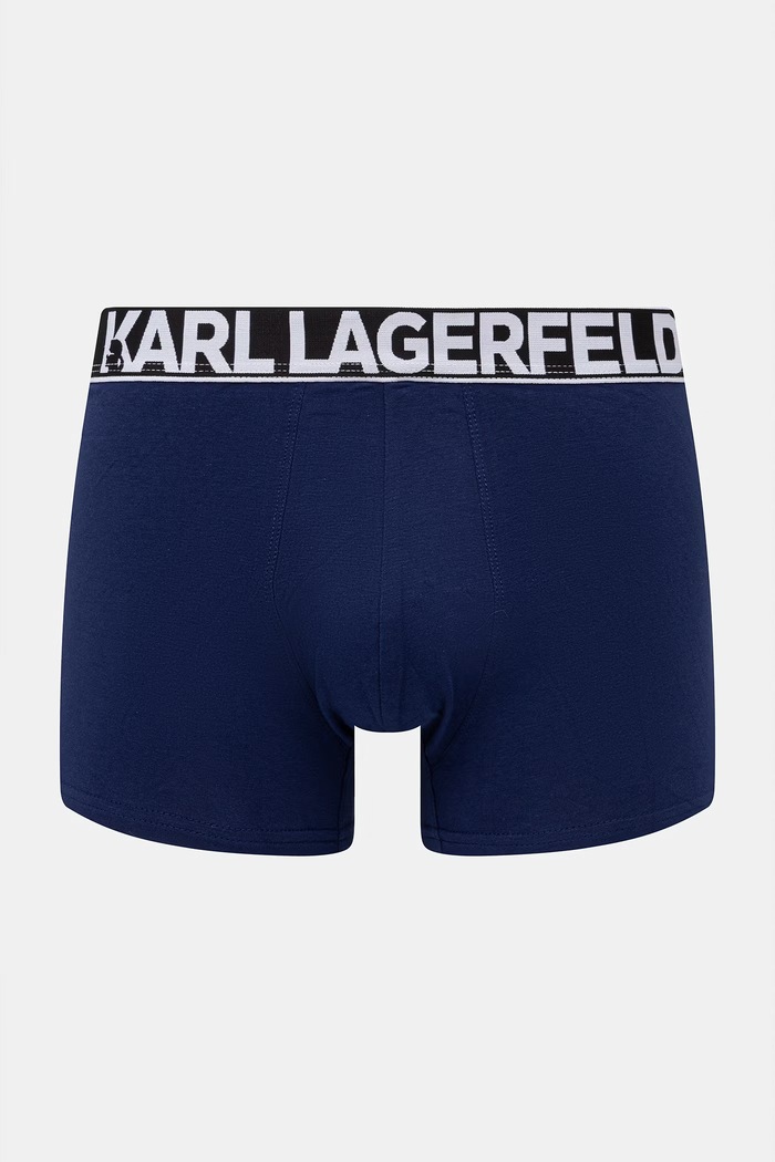Karl Lagerfeld boxerky pánské bavlněné s elastanem 3-pack modrá A3M47010