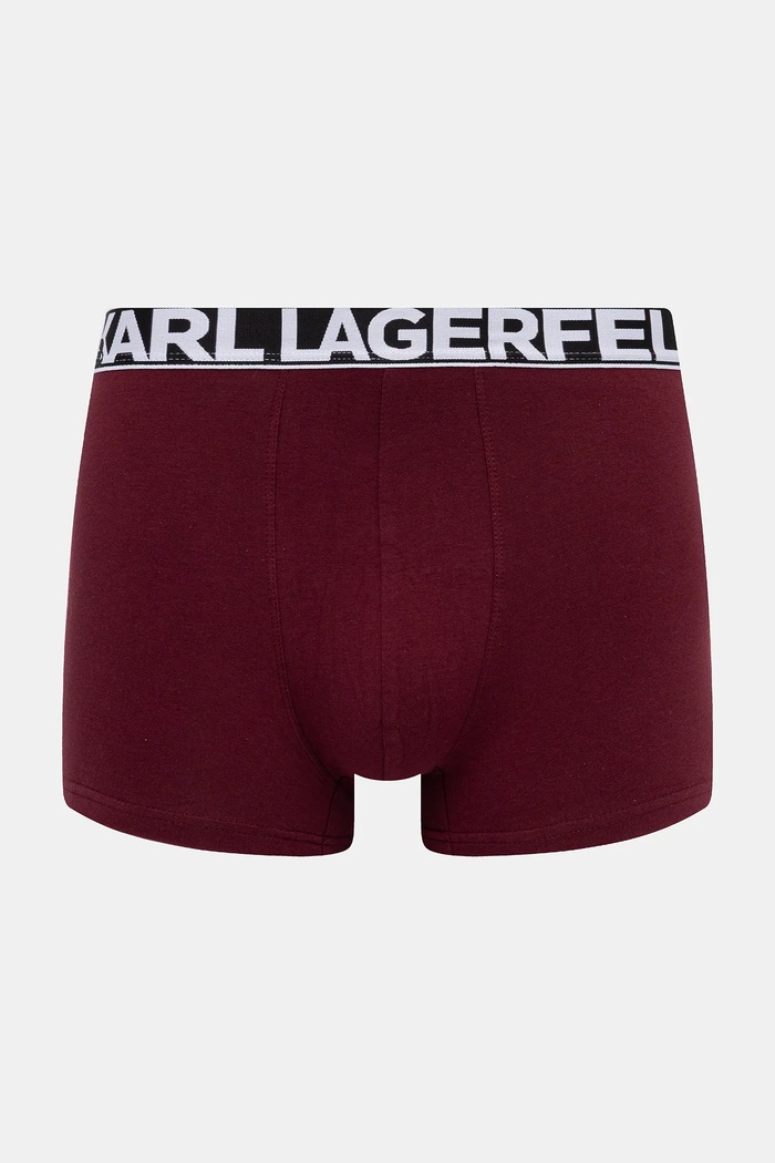 Îmbrăcăminte Karl Lagerfeld boxeri bărbați din bumbac cu elastan pachet de 3 A3M47010 burgundia