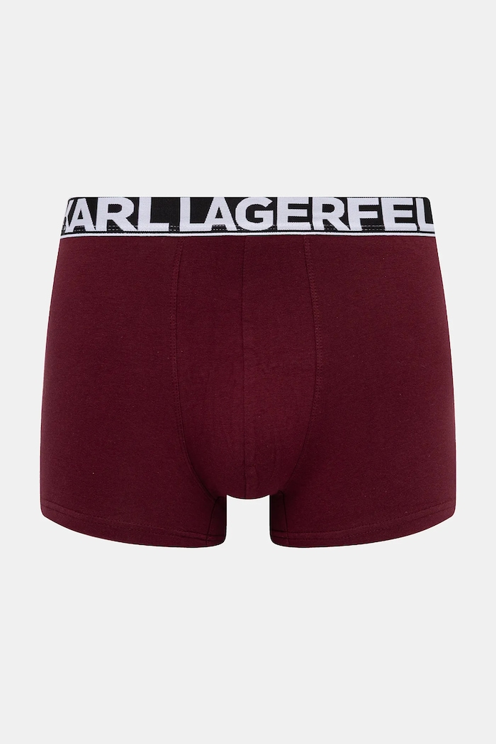 Îmbrăcăminte Karl Lagerfeld boxeri bărbați din bumbac cu elastan pachet de 3 A3M47010 burgundia