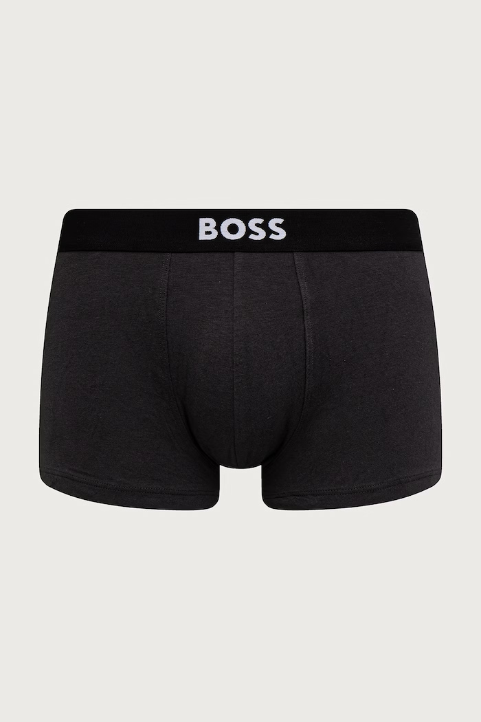 Odzież BOSS Bokserki męskie bawełniane Trunk 3P BOSS ONE D 3-pack 50549832 biały