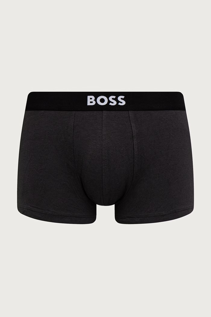 Odzież BOSS Bokserki męskie bawełniane Trunk 3P BOSS ONE D 3-pack 50549832 biały