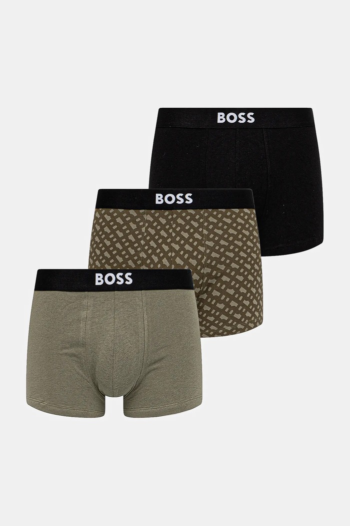BOSS μποξεράκια Ανδρικά βαμβακερά Trunk 3P BOSS ONE D 3-pack βαμβάκι μαύρο 50549832