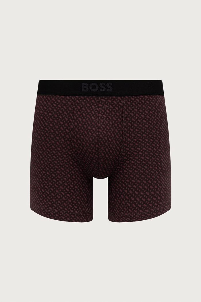 BOSS Bokserice za muškarce od pamuka s elastanom BoxerBr3P BOSS ONE D 3-pack 50549856 smeđa AW25