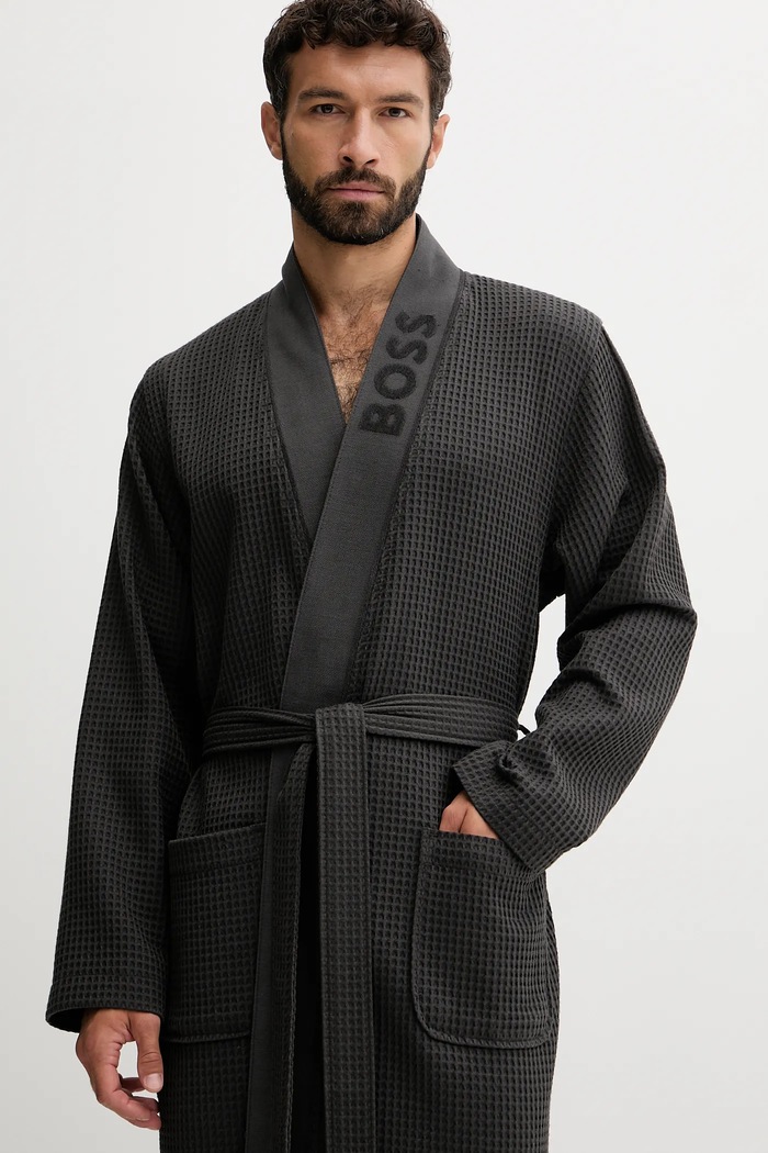 Odjeća Kućni ogrtač BOSS Waffle Kimono 50510756 siva