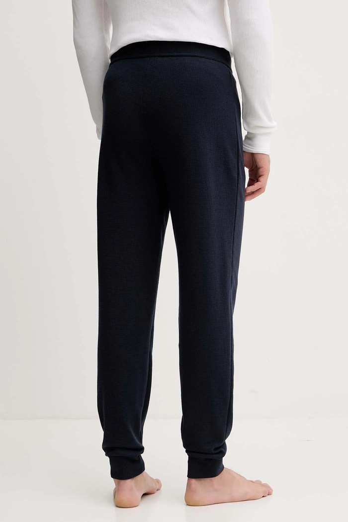 Oblečenie BOSS teplákové nohavice pánske Waffle Pants Cuff 50535878 tmavomodrá