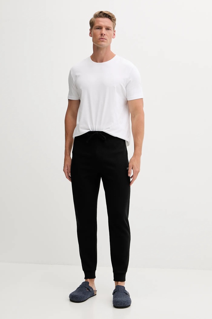 BOSS спортен панталон мъжки Waffle Pants Cuff 50535878 черен AW25
