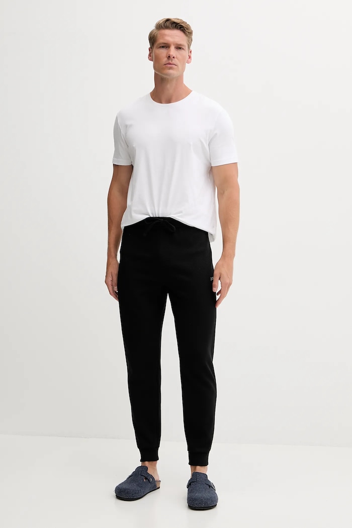 BOSS спортен панталон мъжки Waffle Pants Cuff 50535878 черен AW25