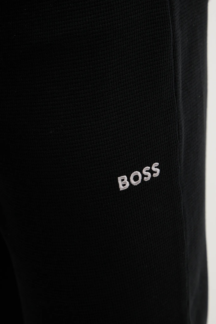 BOSS спортен панталон мъжки Waffle Pants Cuff черен 50535878