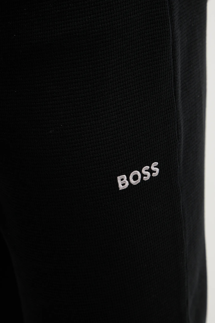 BOSS спортен панталон мъжки Waffle Pants Cuff черен 50535878