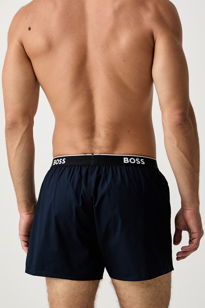 BOSS боксерки мъжки от памук 2P Boxer Shorts EW 2 броя бежов 50545913