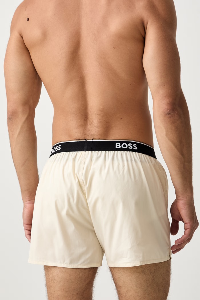 BOSS боксерки мъжки от памук 2P Boxer Shorts EW 2 броя 50545913 бежов