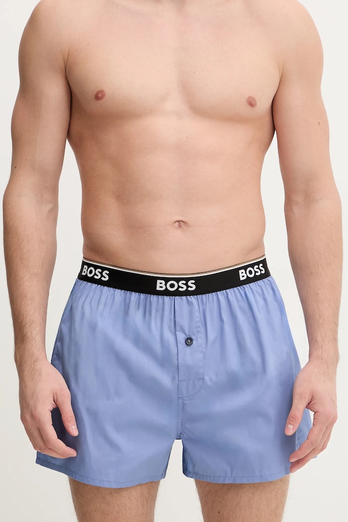 Îmbrăcăminte BOSS boxeri bărbați din bumbac 2P Boxer Shorts EW pachet de 2 50545913 albastru