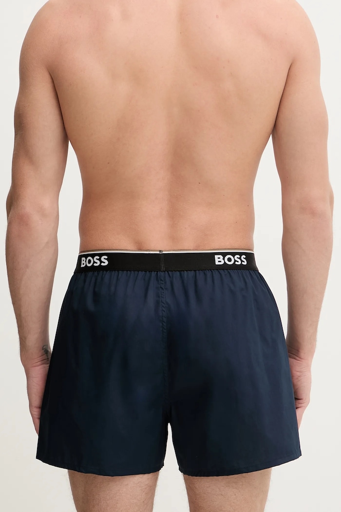 BOSS boxeri bărbați din bumbac 2P Boxer Shorts EW pachet de 2 albastru 50545913
