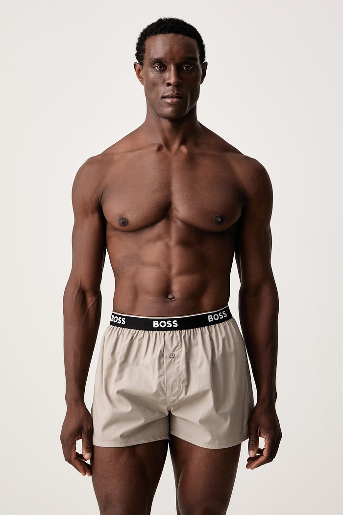 BOSS Boxerky pánské bavlněné 2P Boxer Shorts EW 2-pack námořnická modř 50545913