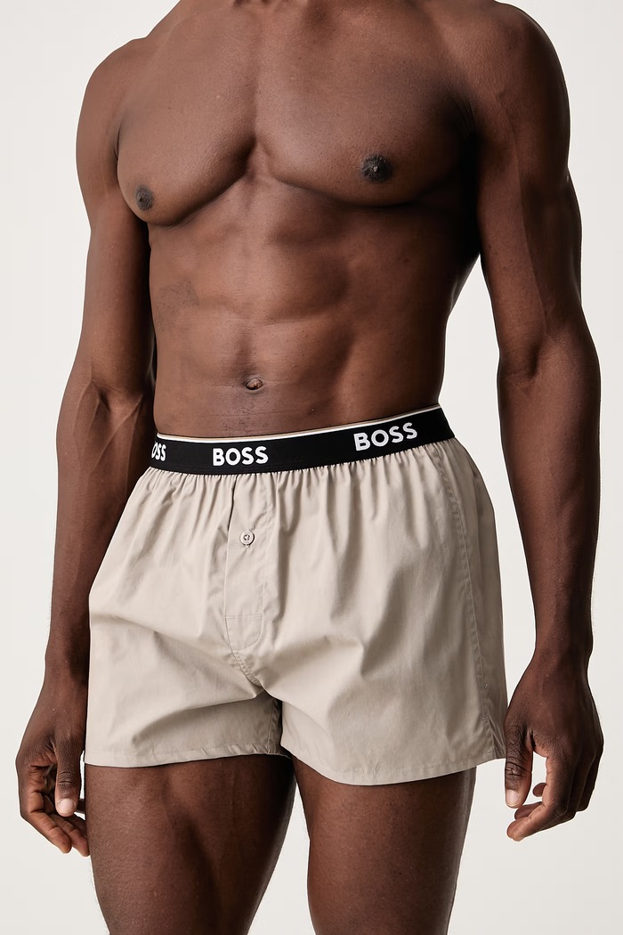 BOSS Bokserki męskie bawełniane 2P Boxer Shorts EW 2-pack 50545913 granatowy SS26