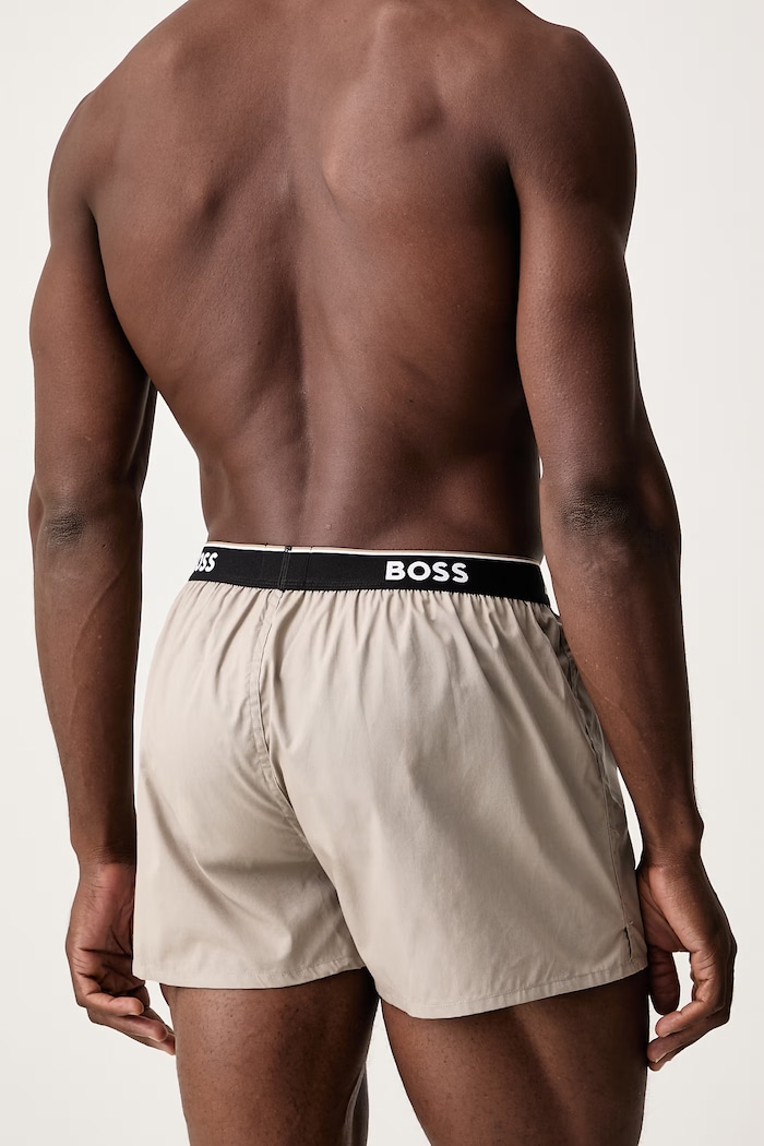 Boxerky pánské bavlněné 2P Boxer Shorts EW 2-pack BOSS 50545913 námořnická modř