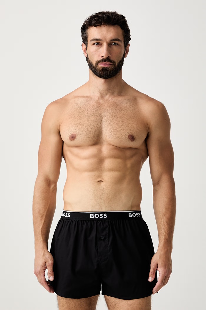 BOSS боксерки мъжки от памук 2P Boxer Shorts EW 2 броя зелен 50545913