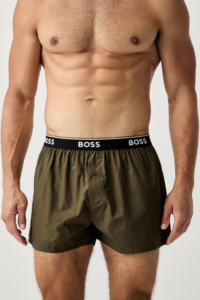 Дрехи BOSS боксерки мъжки от памук 2P Boxer Shorts EW 2 броя 50545913 зелен