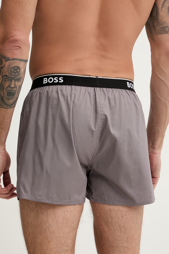 BOSS boxeralsó férfi pamut 2P Boxer Shorts EW 2-es csomag fekete 50545913