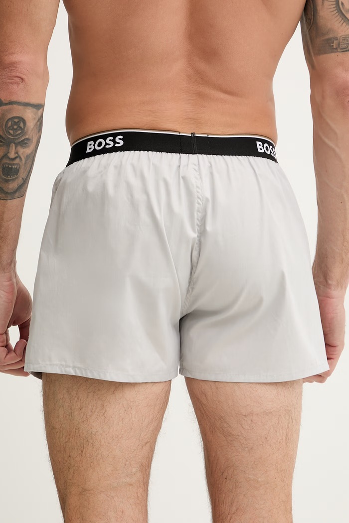 BOSS boxeralsó férfi pamut 2P Boxer Shorts EW 2-es csomag 50545913 fekete