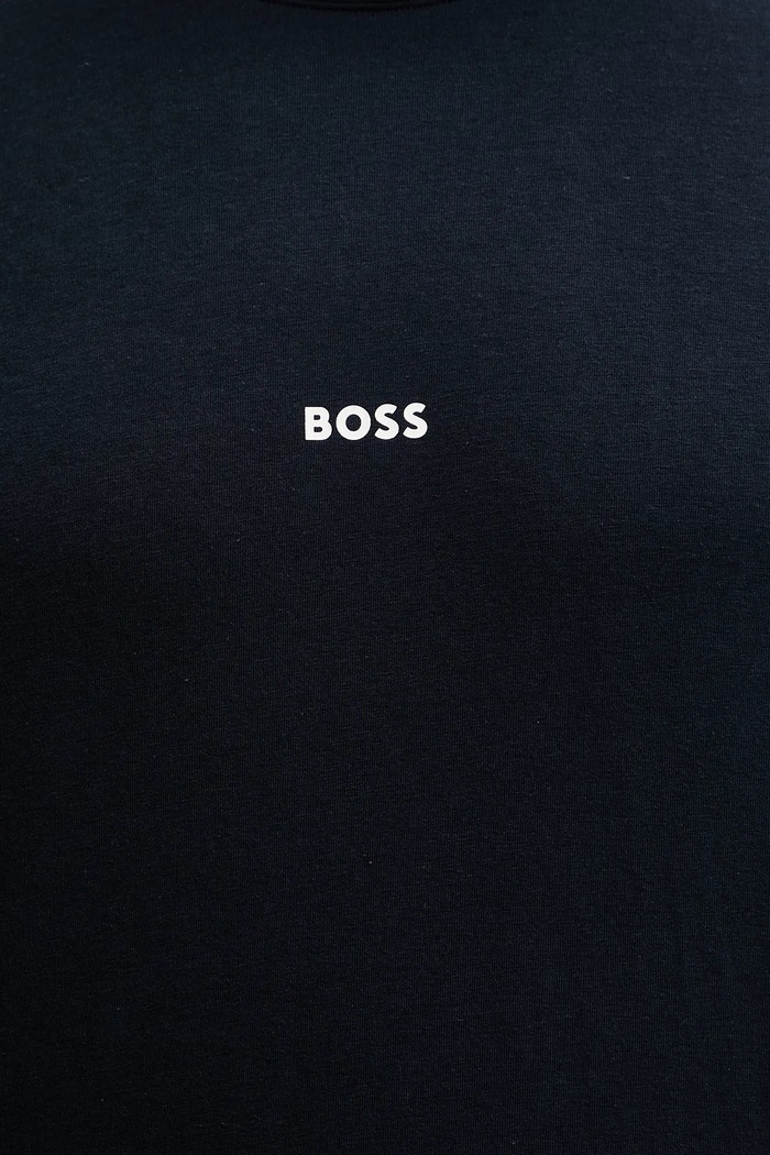 BOSS lounge tričko pánske bavlnené s elastanom Unique T-Shirt 50545930 tmavomodrá