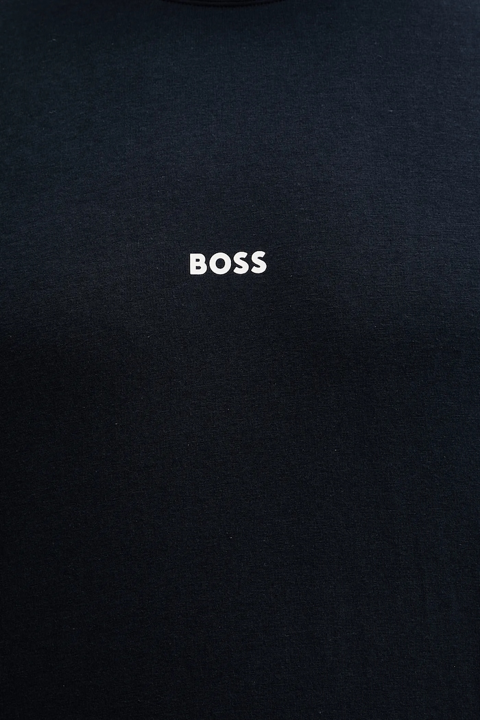 BOSS lounge tričko pánske bavlnené s elastanom Unique T-Shirt 50545930 tmavomodrá