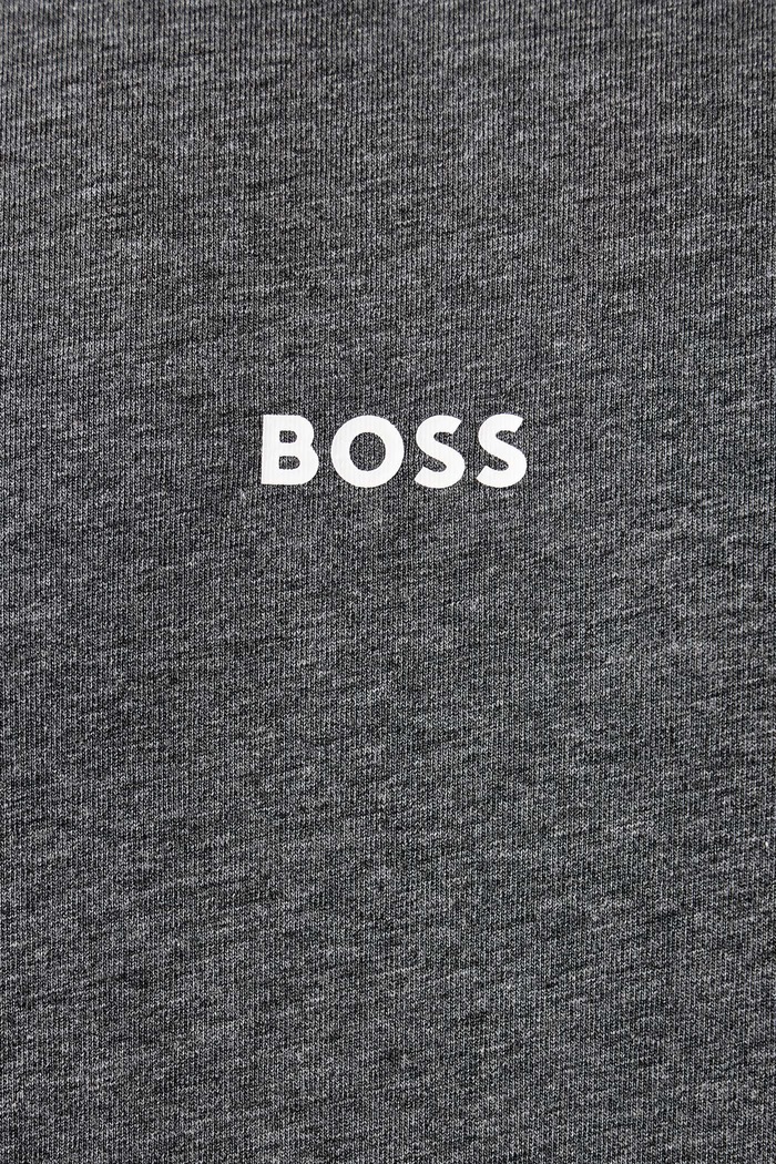 Домашна тениска мъжка от памук с еластан Unique T-Shirt BOSS сив 50545930