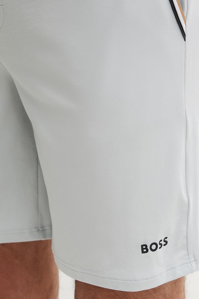 BOSS pantaloni scurți de loungewear bărbați din bumbac cu elastan Unique Shorts CW gri 50545942