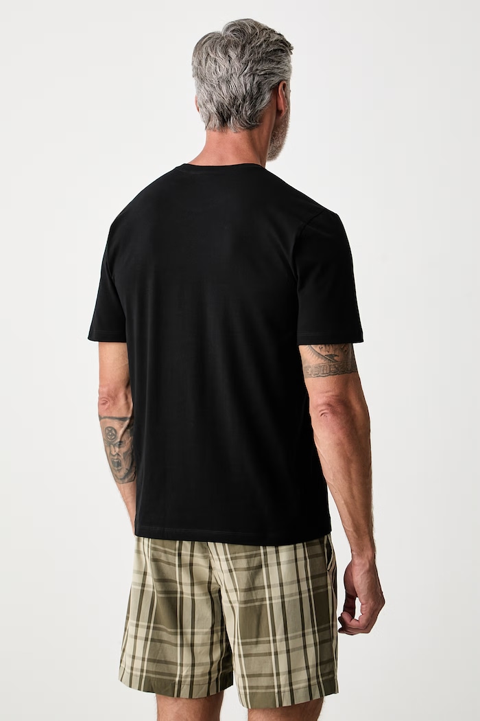 Odzież BOSS piżama dwuczęściowa męska z bawełną Easy Short Set 50545944 czarny