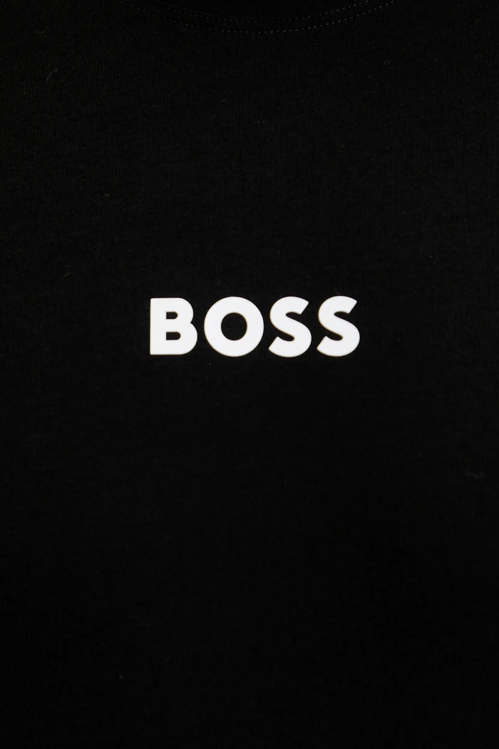 BOSS piżama dwuczęściowa męska z bawełną Easy Short Set 50545944 czarny