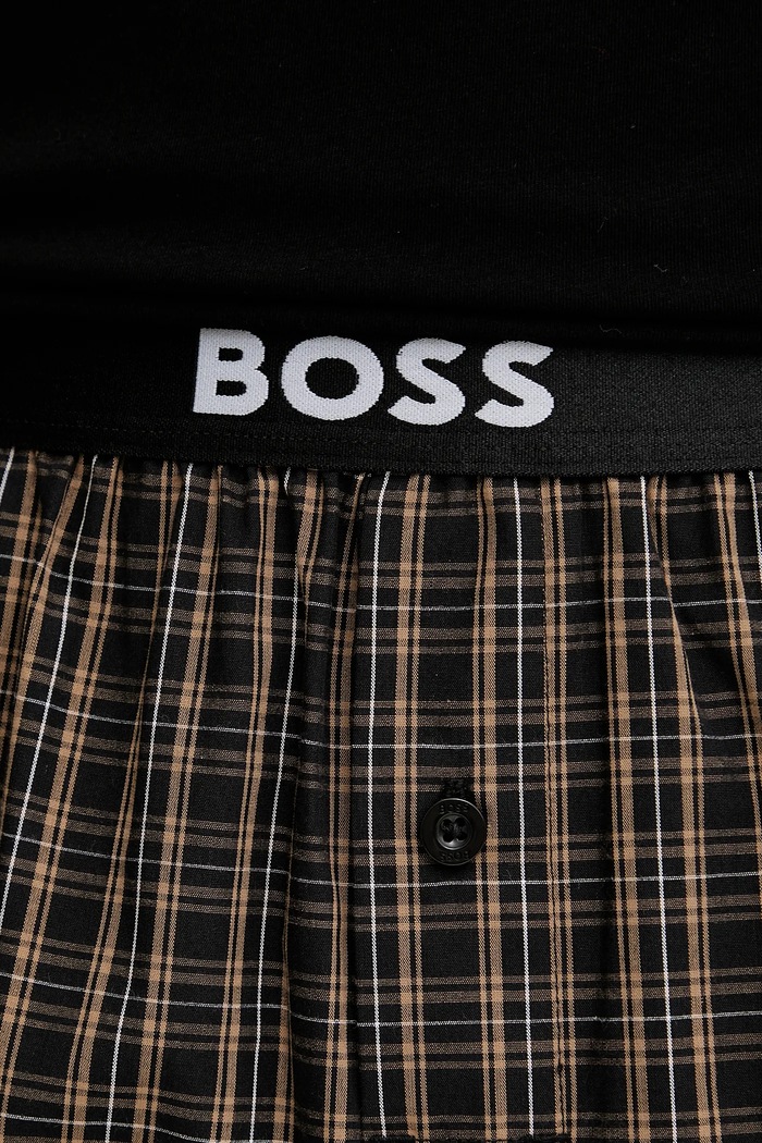 BOSS piżama dwuczęściowa męska z bawełną Easy Short Set 50545944
