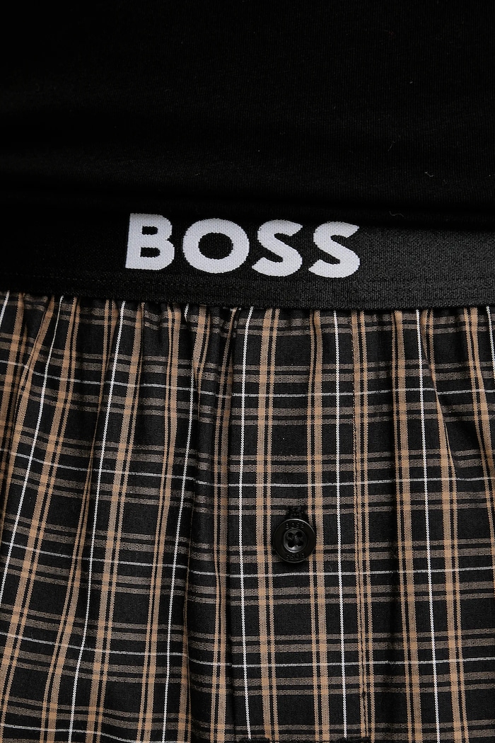 BOSS piżama dwuczęściowa męska z bawełną Easy Short Set 50545944
