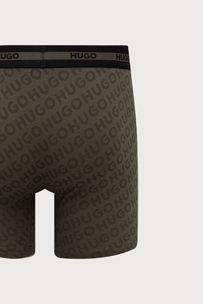HUGO Μποξεράκι ανδρικό βαμβακερό με ελαστάν BOXER BR PLANET DES 3-pack 50545674