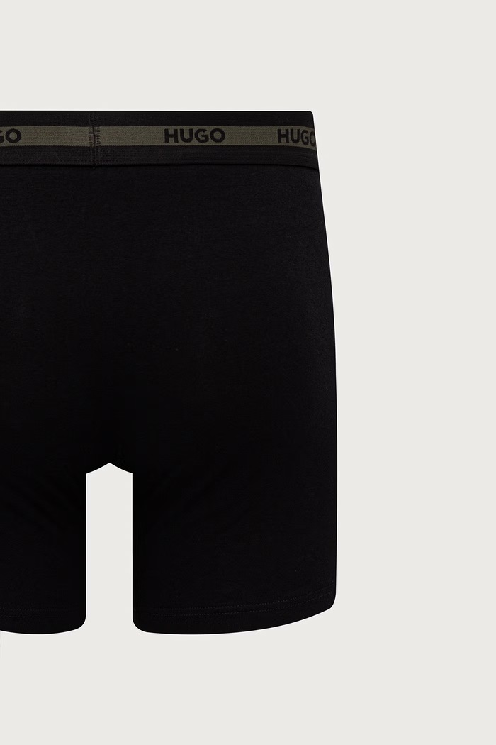 HUGO Μποξεράκι ανδρικό βαμβακερό με ελαστάν BOXER BR PLANET DES 3-pack 50545674